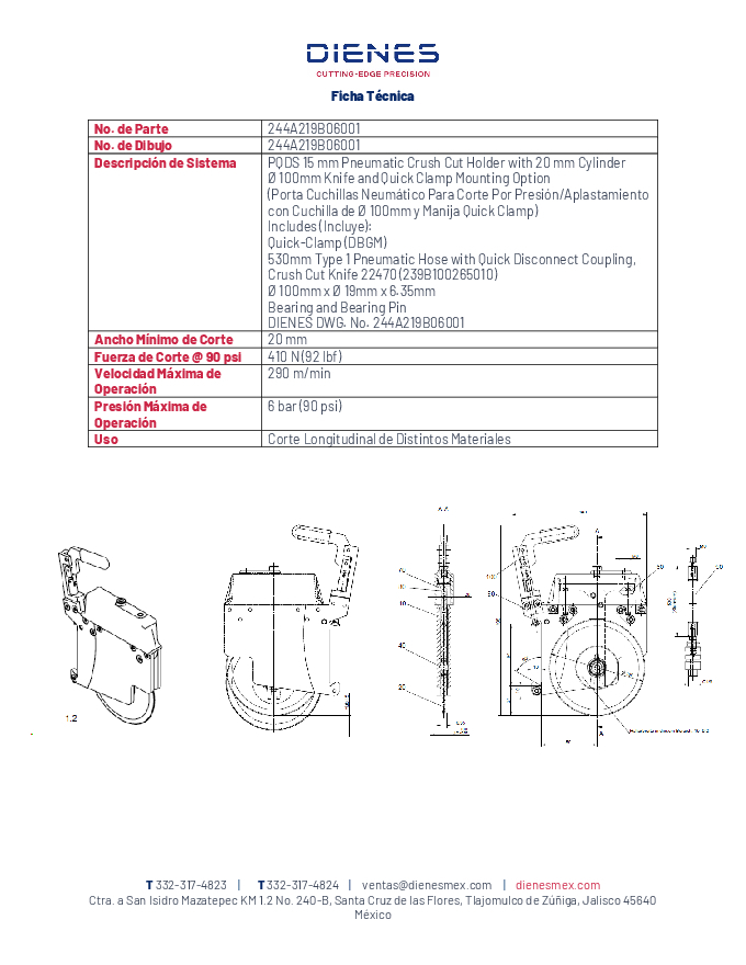 Ficha Tecnica 244 A219 B06001